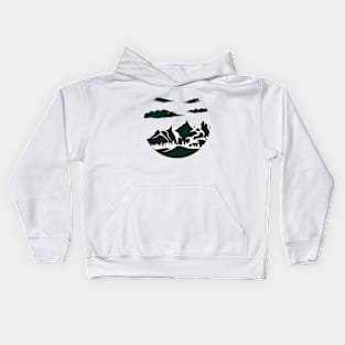 Classic Mountain Range Kids Hoodie